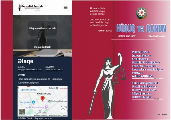 «Hüquq və Qanun», 10-cu nömrə, səhifə 1